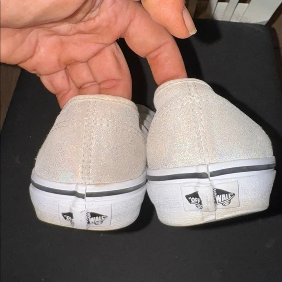 Vans Women's Shimmering Off White Sneakers - Picture 4 of 6